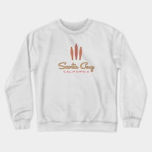 Surf City Santa Cruz California Logo Pack Sticker 3 Surfboards Fan Lite Crewneck Sweatshirt